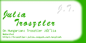 julia trosztler business card